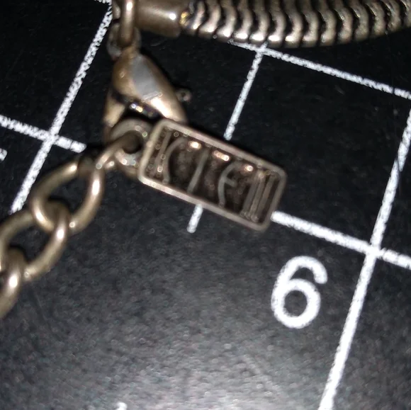 Vintage Kien Snake Chain Necklace,12 Inch Abstract Pendant, Wood & Metal… - Picture 3 of 9